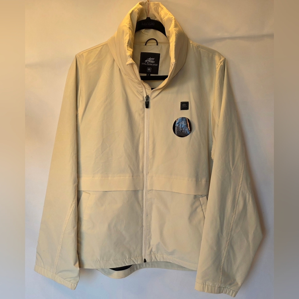 Rip Curl Anti-Series Elite II Windbreaker Jacket Off White NWT Size XL